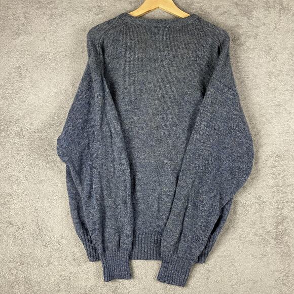 Pendleton Sweater Mens XL Blue Shetland Wool Pullover V Neck Knit Made in USA - Picture 6 of 12